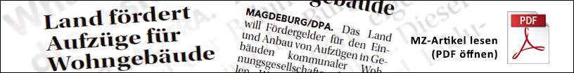 MZ-Bericht - Land f&ouml;rdert Aufz&uuml;ge f&uuml;r Wohngeb&auml;ude