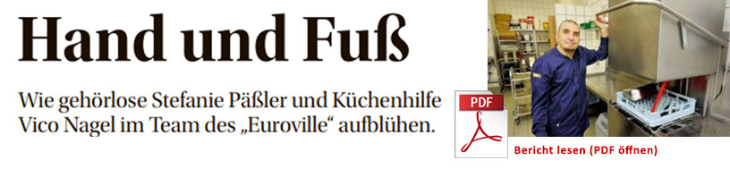 Zeitungsartikel der MZ Hand und Fuss