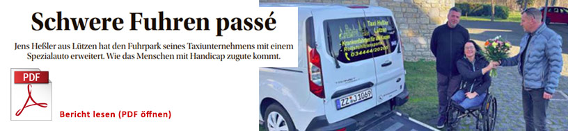 Zeitungsartikel der MZ schwere Fuhren passé