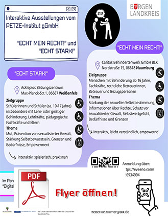 Flyer der Interaktiven Ausstellung als PDF lesen