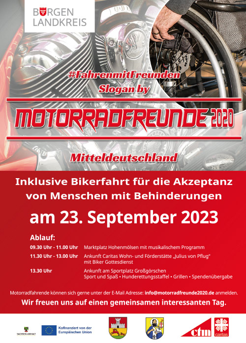 Der Flyer mit den Daten der Bikerrundfahrt am 23. September als PDF